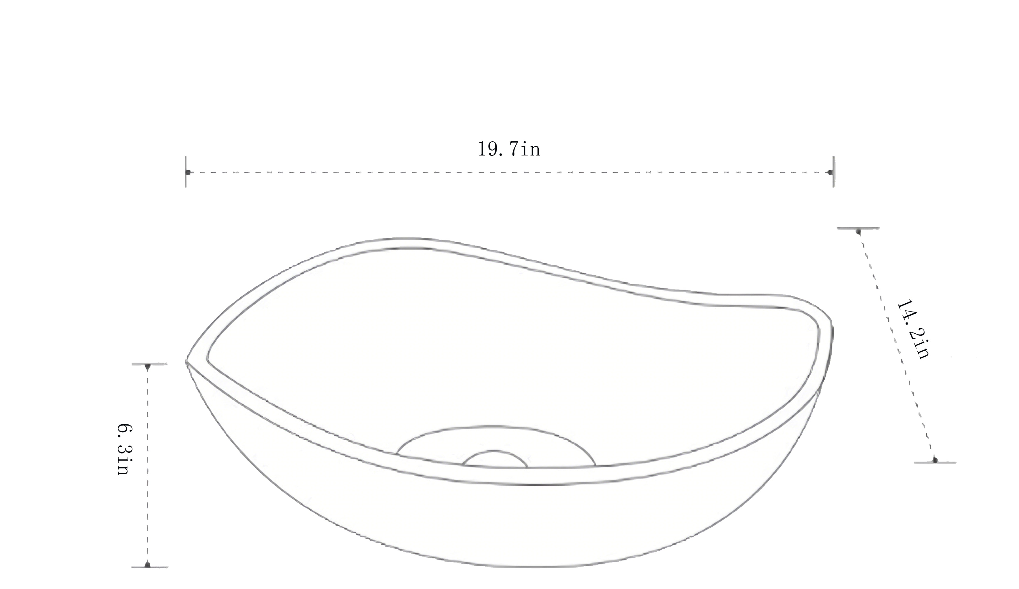 Transparent Amber Glass Vessel Sink, Modern Vanity Bowl with Pop-Up Drain for Bathroom | LAV-FWS102