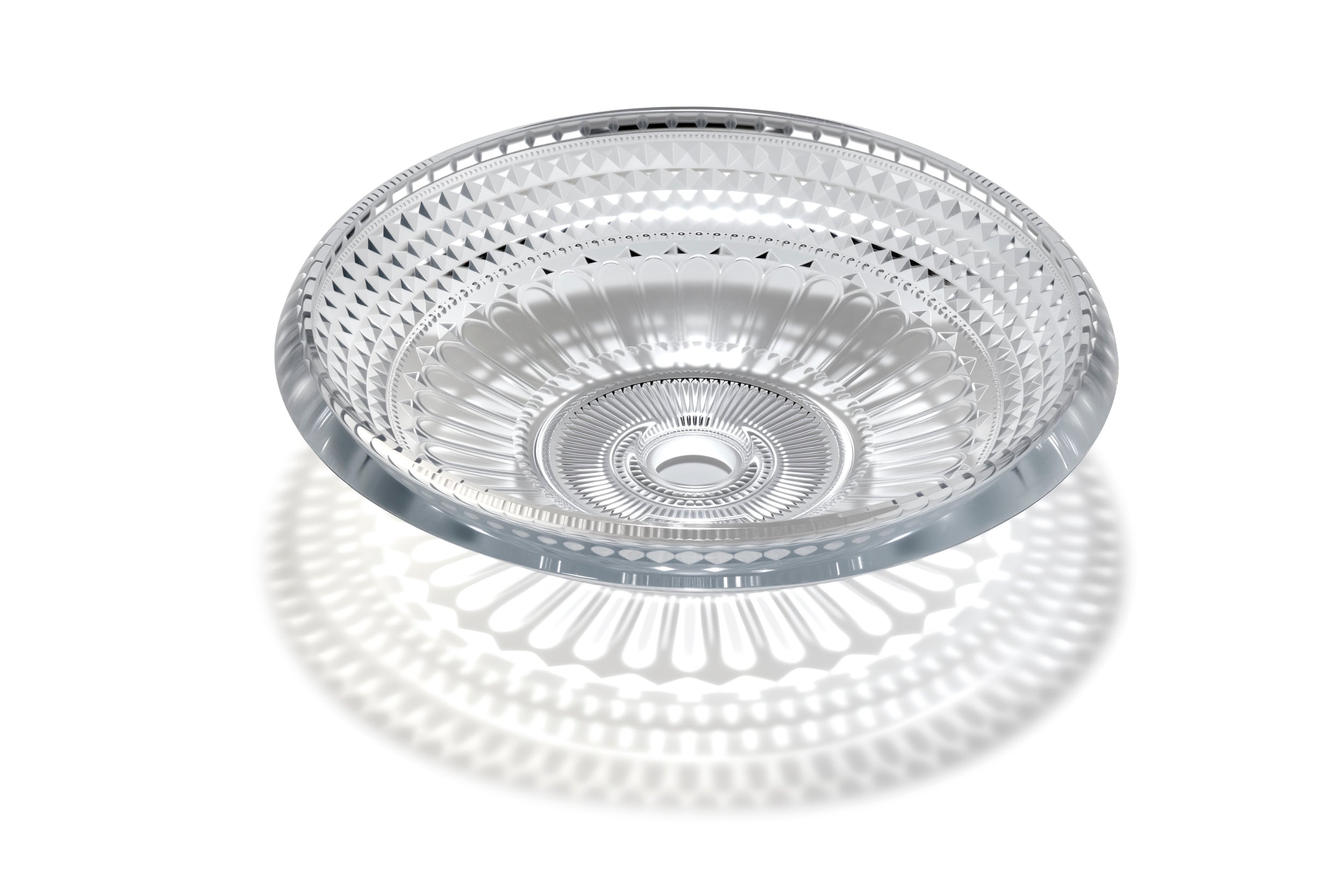 Modern Crystal Diamond Glass Vessel Sink FANWIN STAR LAV-FWS104 |Pop Up Drain for Bathroom Vanity