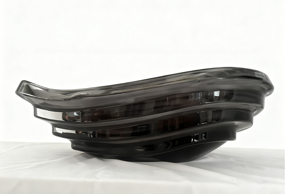 Transparent gray Glass Vessel Sink, Modern Vanity Bowl with Pop-Up Drain for Bathroom | LAV-FWS101