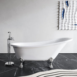 Bathtub Bathroom Classical Freestanding Acrylic Pattern Hotel Claw Iron Bathtub-Fanwin