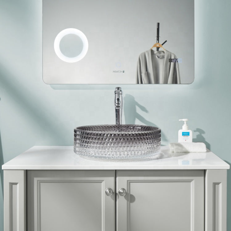 Bathroom Basin Tempered Glass Crystal Sinks CUPC Certification-Fanwin