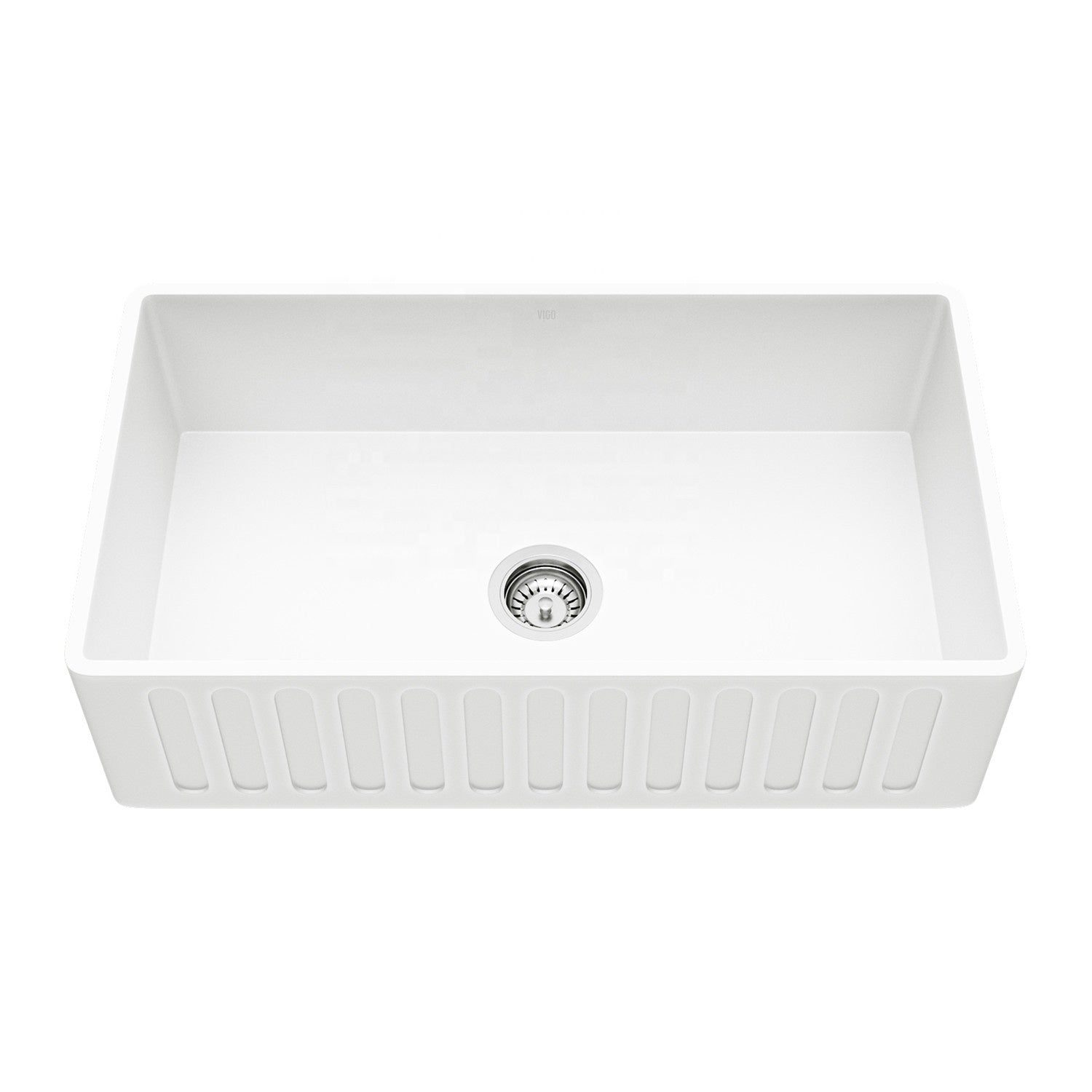 Kitchen Sink Bowl Basin Modern Luxury White Ceramic Apron Front Farmhouse -Fanwin