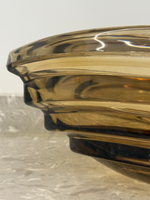 Transparent Amber Glass Vessel Sink, Modern Vanity Bowl with Pop-Up Drain for Bathroom | LAV-FWS102