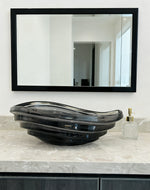 Transparent gray Glass Vessel Sink, Modern Vanity Bowl with Pop-Up Drain for Bathroom | LAV-FWS101