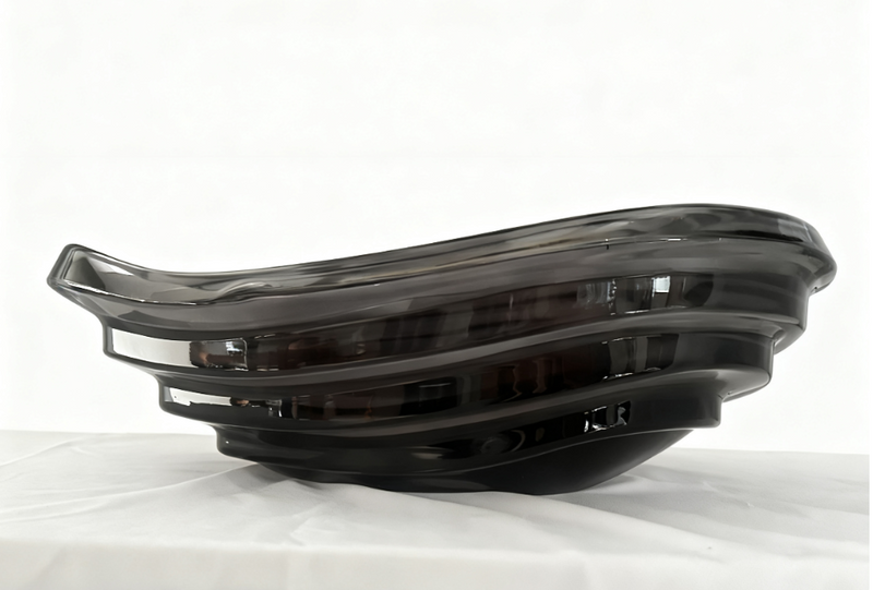 Transparent gray Glass Vessel Sink, Modern Vanity Bowl with Pop-Up Drain for Bathroom | LAV-FWS101