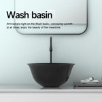 basin sink vessel faucets bathroom matte green ceramic freestanding art wash pedestal-Fanwin