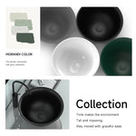 basin sink vessel faucets bathroom matte green ceramic freestanding art wash pedestal-Fanwin