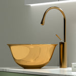 basin sink vessel faucets bathroom matte green ceramic freestanding art wash pedestal-Fanwin