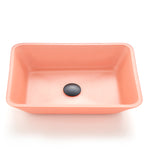 Sink Hand Wash Bathroom Freestand Basin Tempered Glass Macaron Orange CUPC Certification-Fanwin