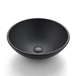 Wash Basin Sink Freestand Pedestal Tempered Glass Bathroom Matte Black Sink CUPC Certification-Fanwin