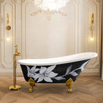 Bathtub Bathroom Classical Freestanding Acrylic Pattern Hotel Claw Iron Bathtub-Fanwin