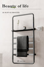 towel rack electric heated wall mounted stainless steel heated towel rail hanger bathroom-Fanwin