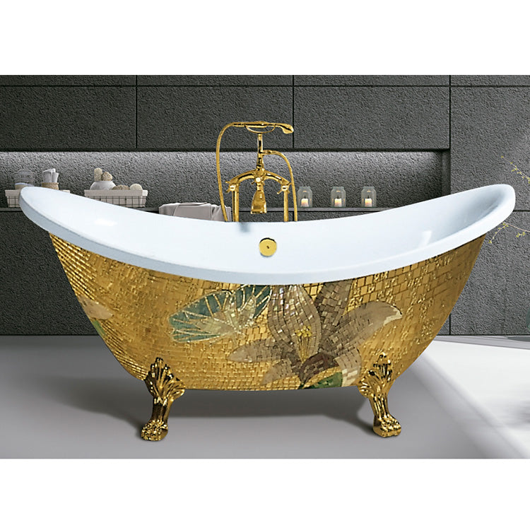 bathtub bath tub bathroom freestanding luxury acrylic fiberglass soaking cast iron clawfoot-Fanwin