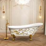 Bathtub Bathroom Classical Freestanding Acrylic Pattern Hotel Claw Iron Bathtub-Fanwin