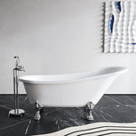 Bathtub Bathroom Classical Freestanding Acrylic Pattern Hotel Claw Iron Bathtub-Fanwin