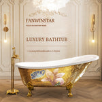 Bathtub Bathroom Classical Freestanding Acrylic Pattern Hotel Claw Iron Bathtub-Fanwin