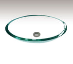 Basin Vessel Wash Sink Runway Tempered Glass Oval Race Track Basin Clear CUPC Certification-Fanwin