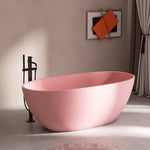 bathtub black bathroom soaking solid surface artificial stone acrylic freestanding bath tub-Fanwin